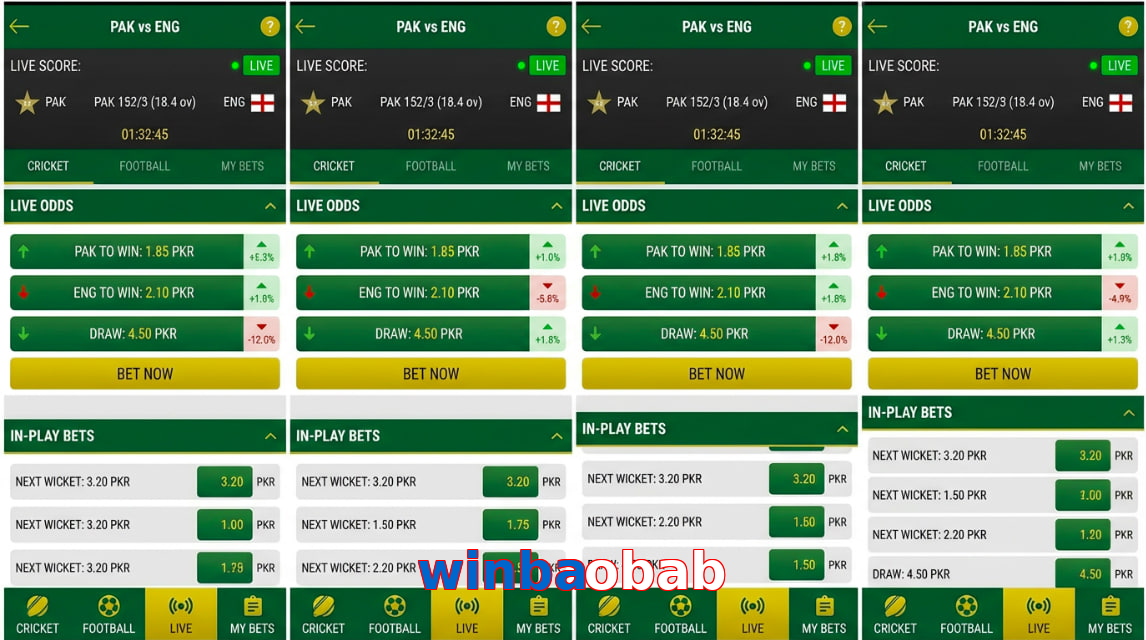 Game list for Winbaobab bet section