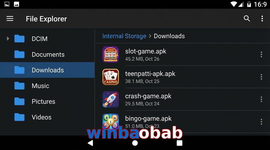 Main screen of Winbaobab gameapk page for PK players